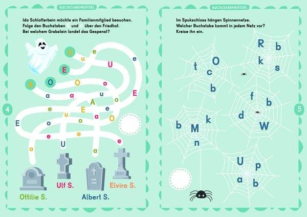 Leserätsel für mutige Kinder - Achtung, hier spukt's! - ab 6 Jahren