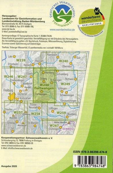 Wanderkarte 1:25 000 Furtwangen i. Schw.