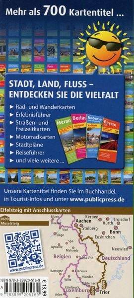 Wanderkarte Eifelsteig, Kornelimünster - Trier 1 : 25 000