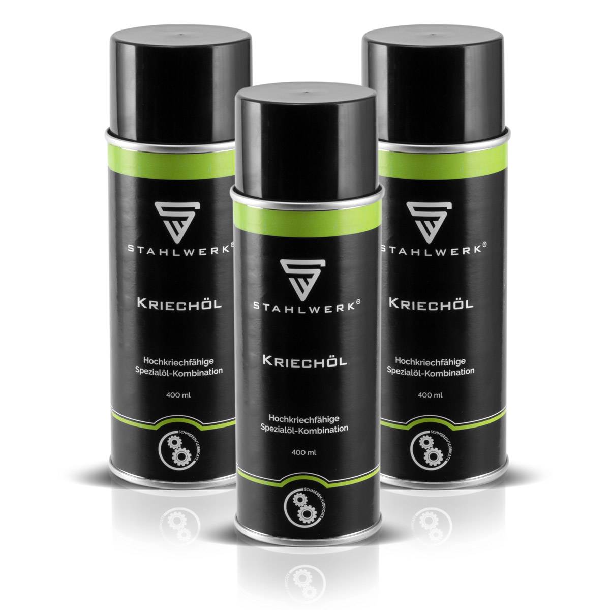 STAHLWERK 3er Set Profi-Kriechöl zum Sprühen Schmiermittel 400 ml Dose