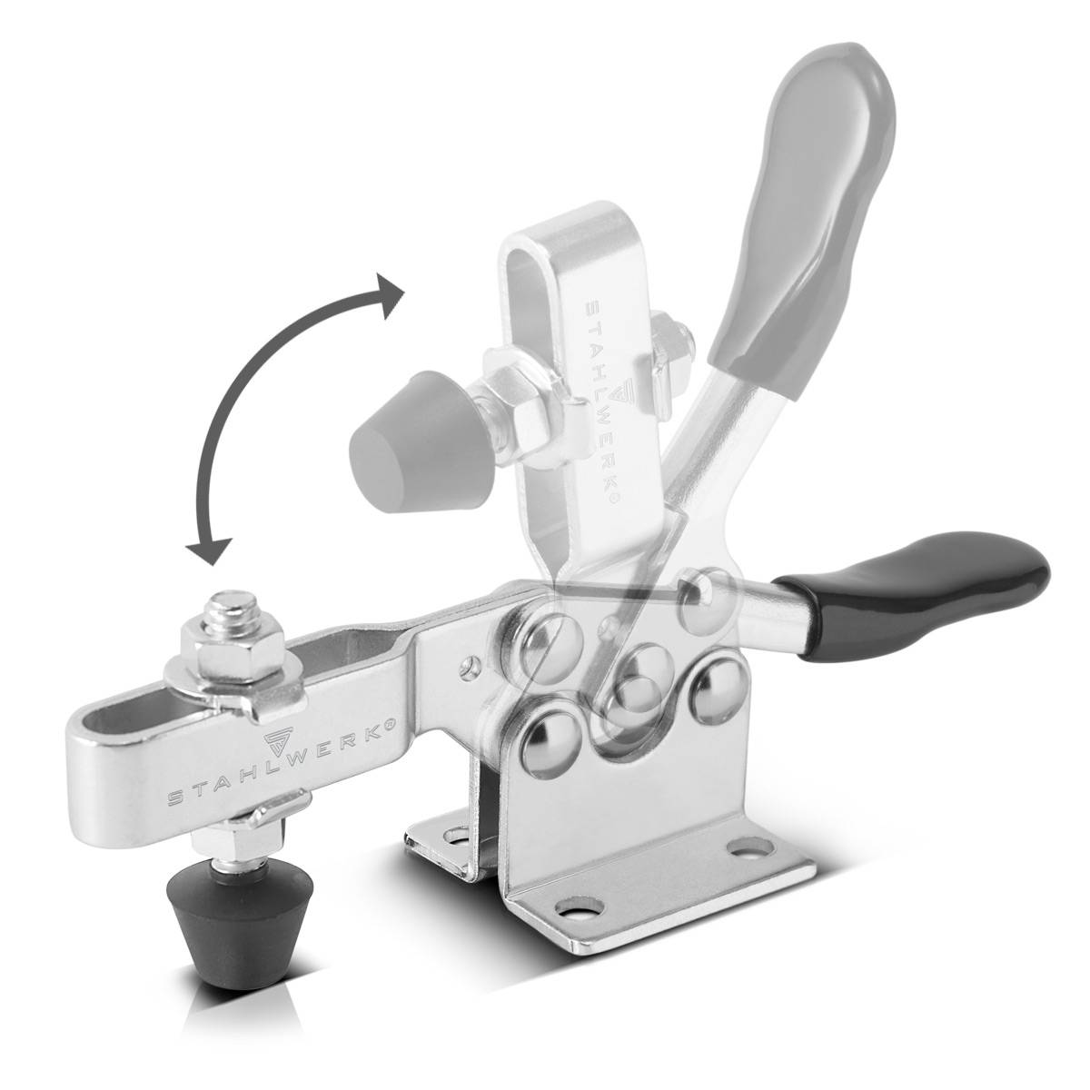STAHLWERK Knebelklemme 4er Set 90kg 198lbs Senkrechtspanner Kniehebelspanner