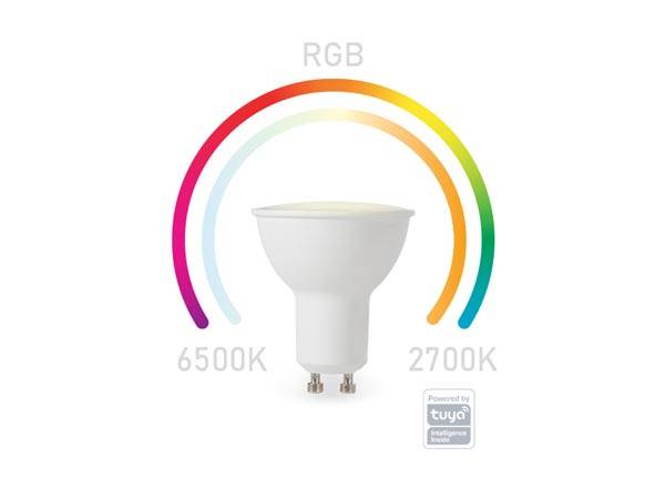 RGB SMART-WI-FI-LAMPE - KALTWEIß & WARMWEIß - E10 - GU10