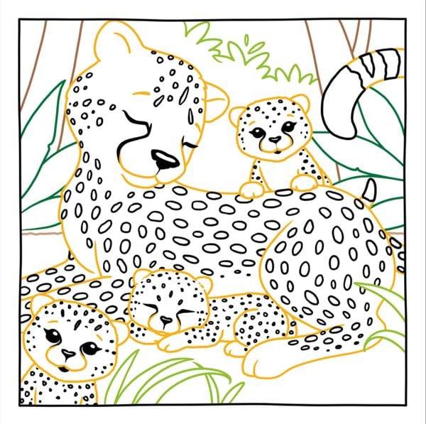 Zauberpapier Malbuch Süße Tierkinder
