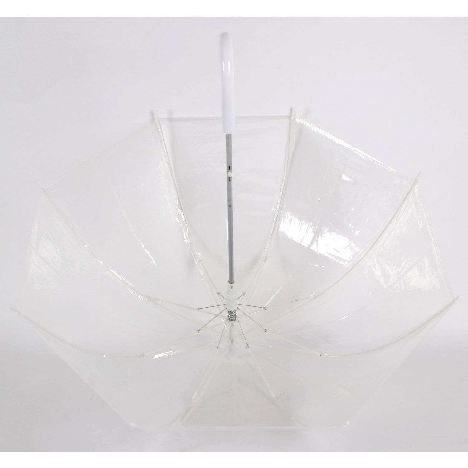 Regenschirm mit Schutzhülle 85 cm Transparent Fiberglasgestell und POE-Bespannung