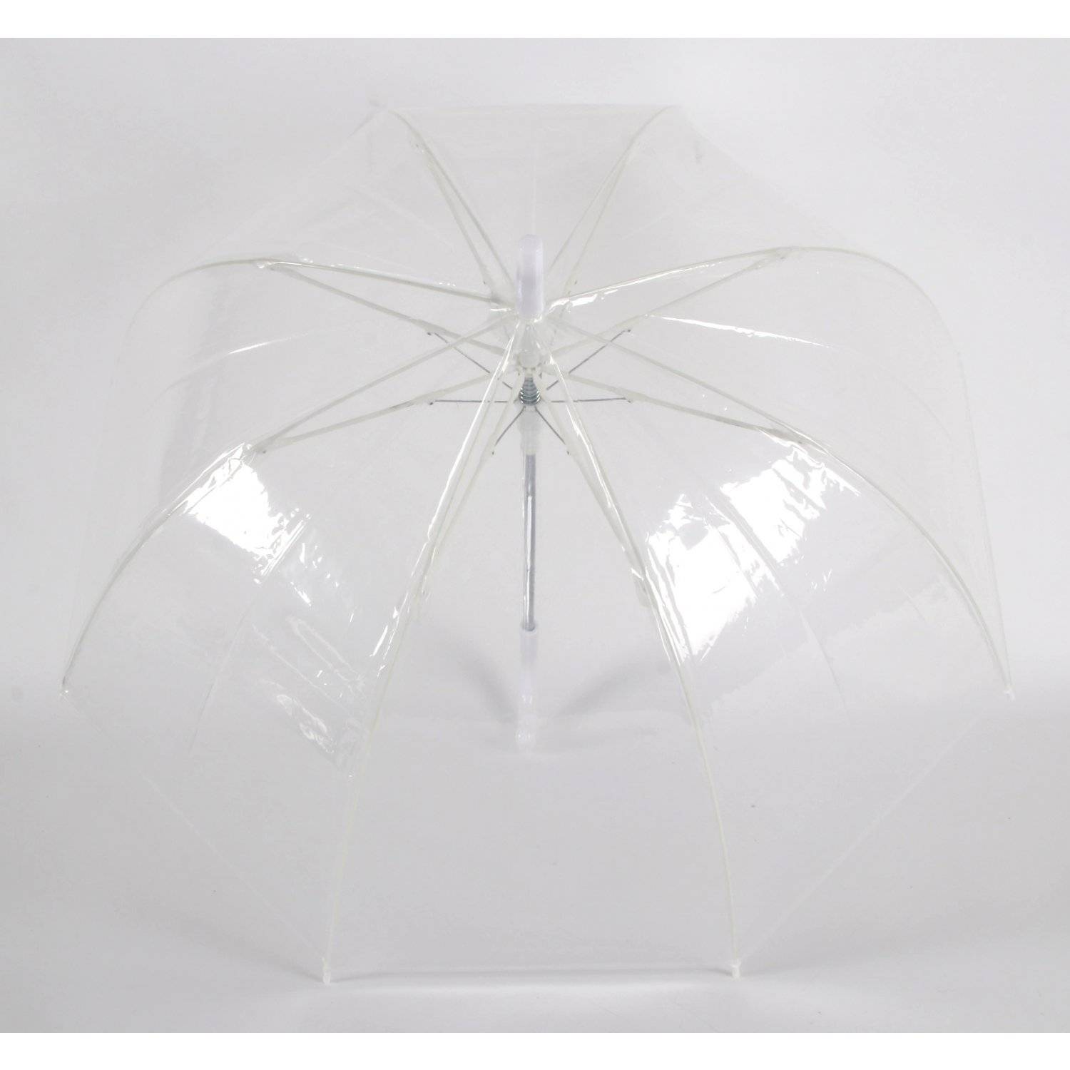 Regenschirm mit Schutzhülle 85 cm Transparent Fiberglasgestell und POE-Bespannung