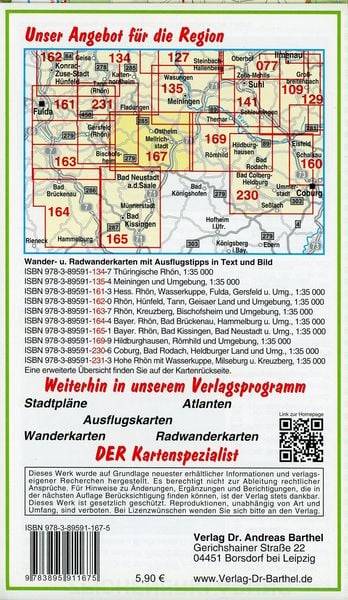 Bayerische Rhön, Oberelsbach, Mellrichstadt und Umgebung Radwander- und Wanderkarte 1 : 35 000