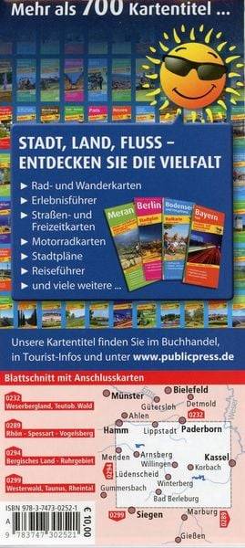 Motorradkarte Sauerland 1:150 000