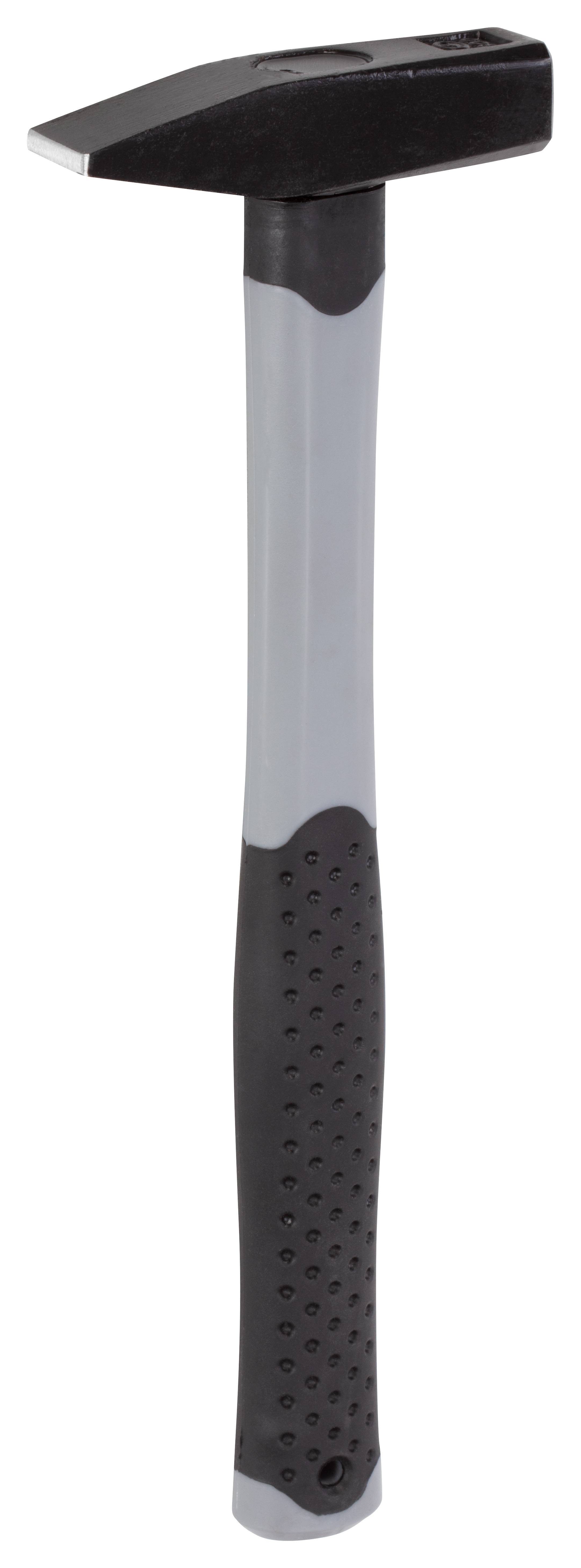 RUTHE Schlosserhammer 500g Deutsche Form mit Fiberglasstiel