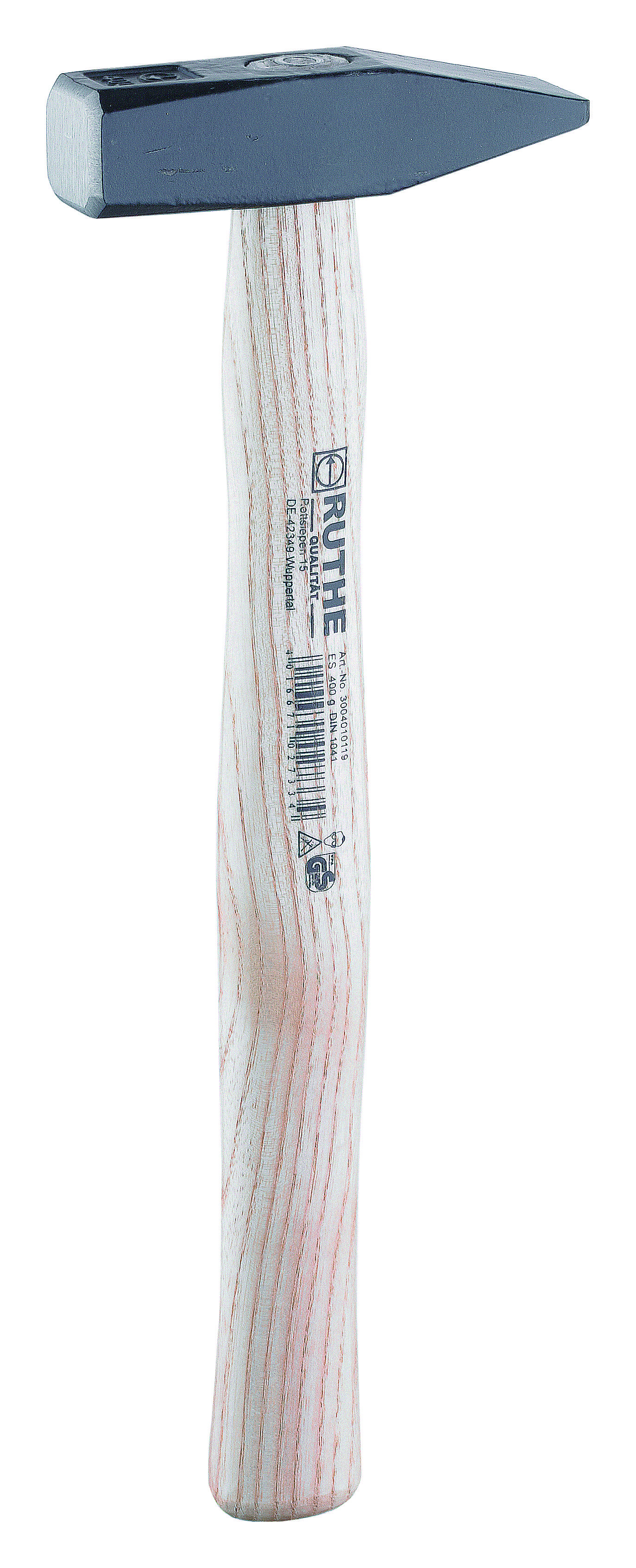 RUTHE Schlosserhammer 300g Deutsche Form mit Eschenstiel