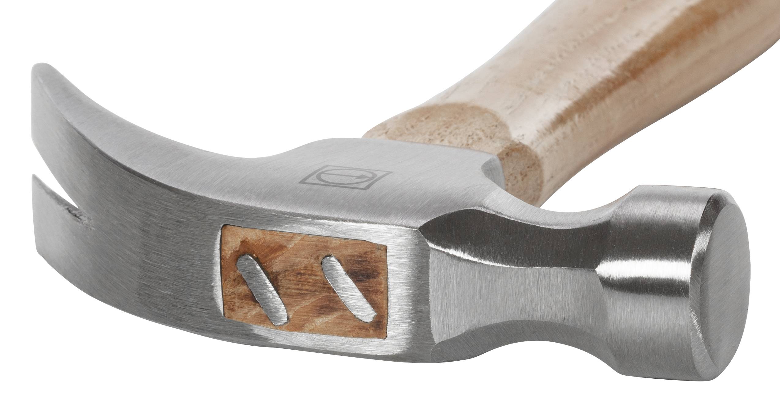 RUTHE Klauenhammer 655g Amerikanische Form mit Hickorystiel