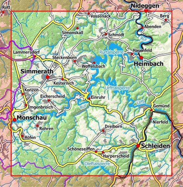 Eifelwandern 3 - Nationalpark Eifel, Rureifel 1 : 25 000