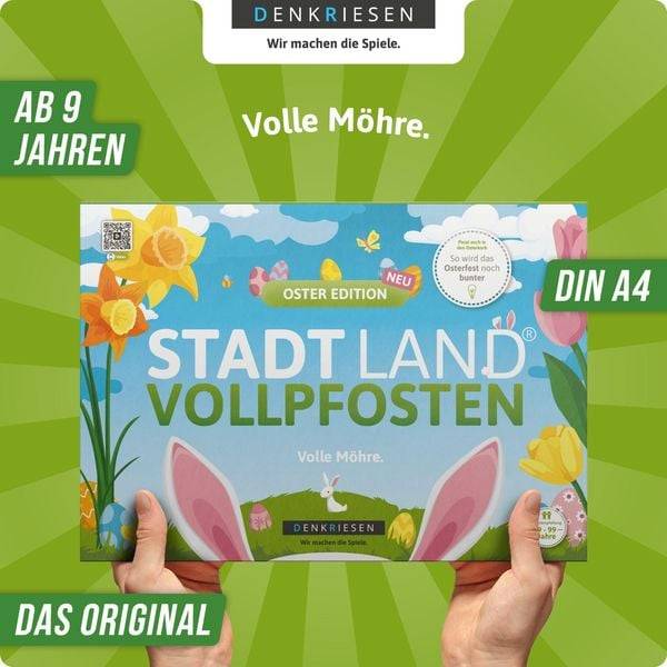 Denkriesen - Stadt Land Vollpfosten® - Oster Edition - "Volle Möhre" (Spiel)