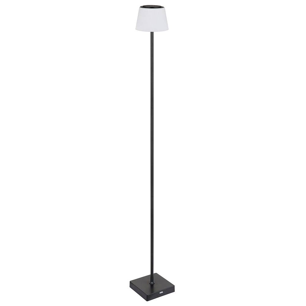 Stehlampe Stehleuchte Standleuchte Beistellleuchte Außenlampe mit Touchdimmer, Metall Kunststoff schwarz, Akku CCT USB, LED 4W 200Lm 3000K, 4000K