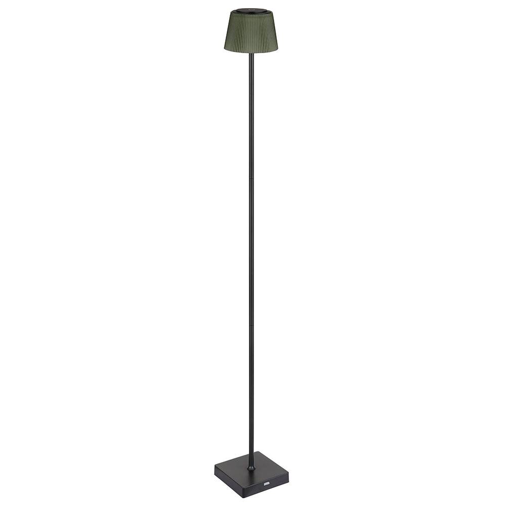 Stehlampe Stehleuchte Standleuchte Beistellleuchte Außenlampe mit Touchdimmer, Metall Kunststoff grün schwarz, Akku CCT USB, LED 4W 155Lm 3000K, 400