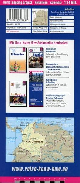 Reise Know-How Landkarte Kolumbien / Colombia (1:1.400.000)
