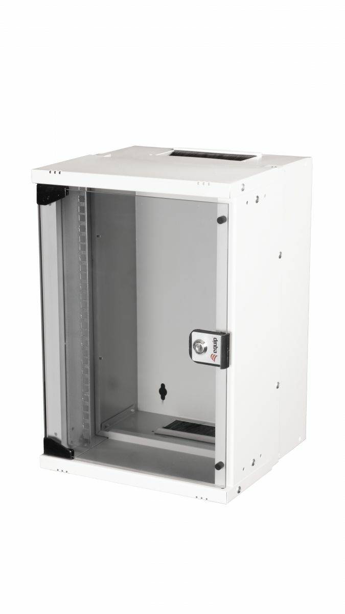 Equip 10" Wandgehäuse Glastür ECO 300x300mm 9U grau