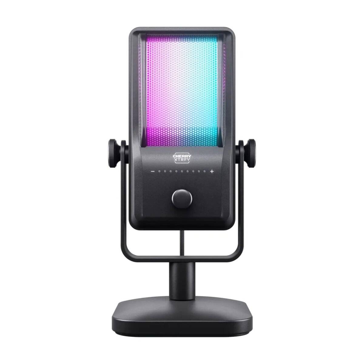 CHERRY XTRFY NGALE?R – Premium USB?Mikrofon mit Retro-RGB, Low-Cut-Filter, Cardioid-Kapsel, Plug & Play