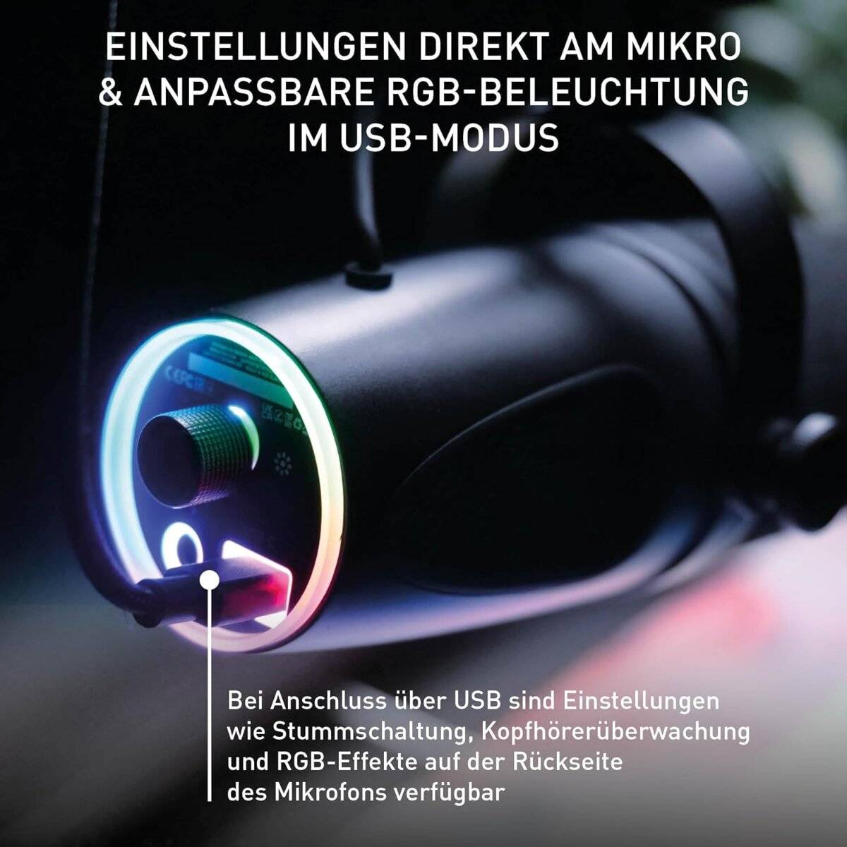 Cherry Xtrfy NGALE X Mikrofon – USB & XLR, dynamisch, Cardioid, Plug & Play