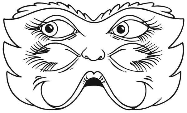 Masken: Lustige Masken zum Ausmalen