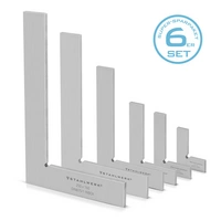 STAHLWERK Flachwinkel 90° Set 6-teilig DIN 875/1 aus rostfreiem Edelstahl STAHLWERK Flachwinkel 90° Set 6-teilig DIN 875/1 aus rostfreiem Edelstahl