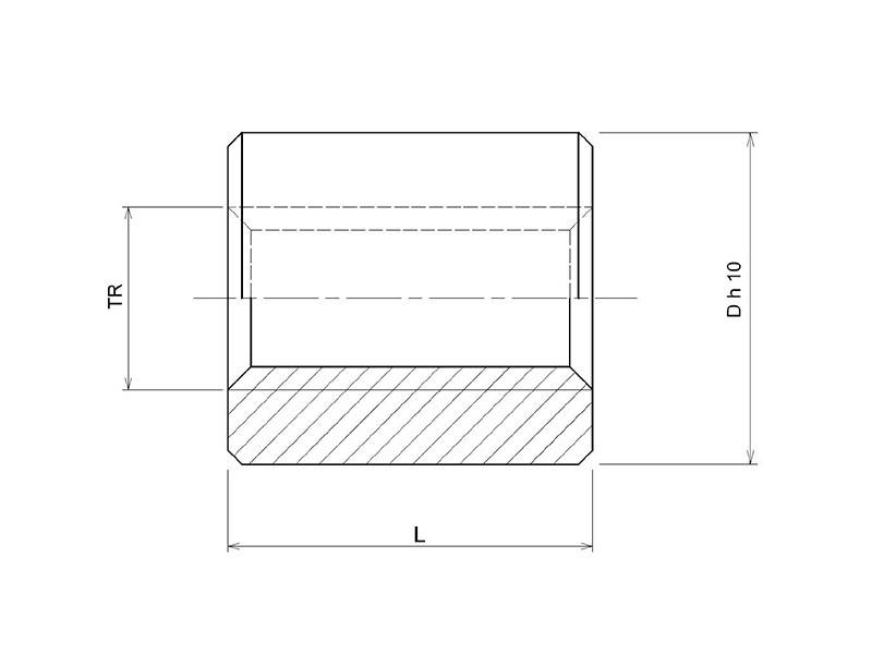 Trapezgewindemutter EKSM 24X10P5 rechts Stahl D50L36