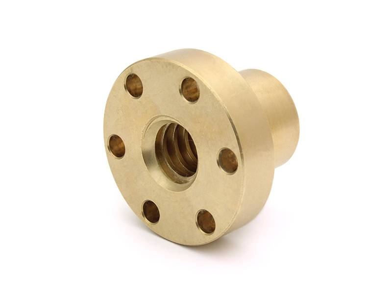 Trapezgewindemutter Flansch EBFM 30x6 links Rotguss