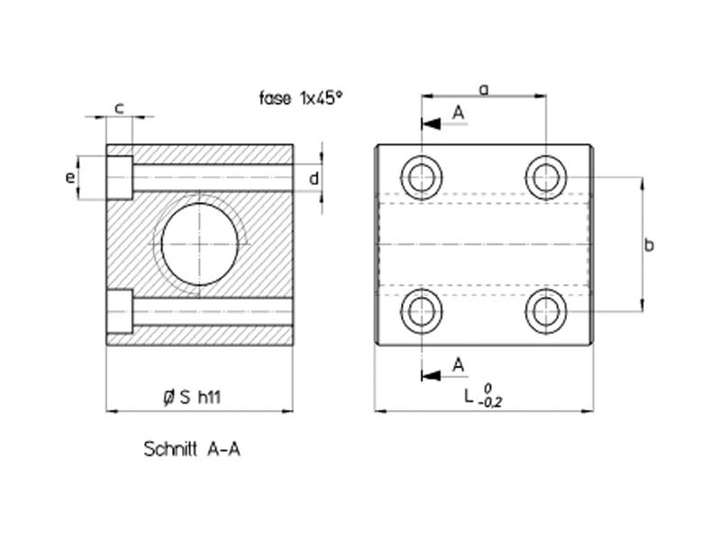 Trapezgewindemutter CQF Stahl Tr 16x 4 Links