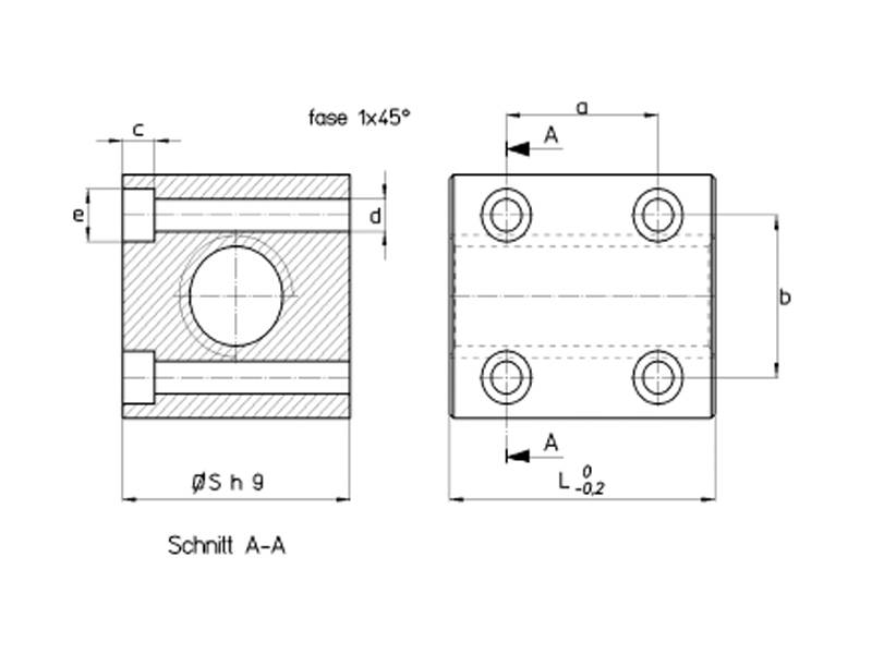 Trapezgewindemutter QBF Rotguss Tr 16x 4 Rechts
