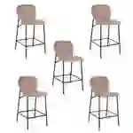 BARHOCKER CELDA - Menge: 5, Farbe: Samt Hellbraun BARHOCKER CELDA - Menge: 5, Farbe: Samt Hellbraun