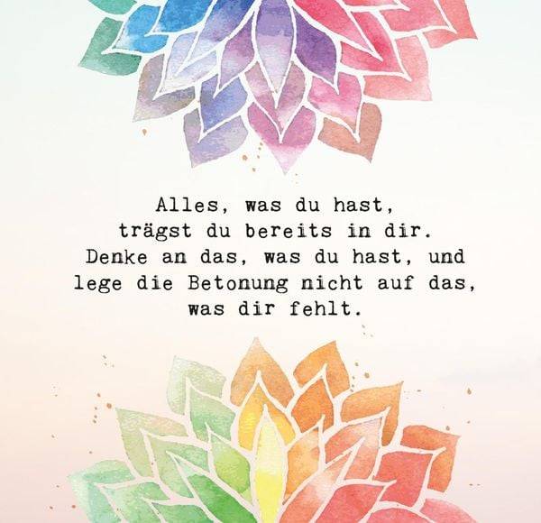 Jeder Moment ist ein Geschenk