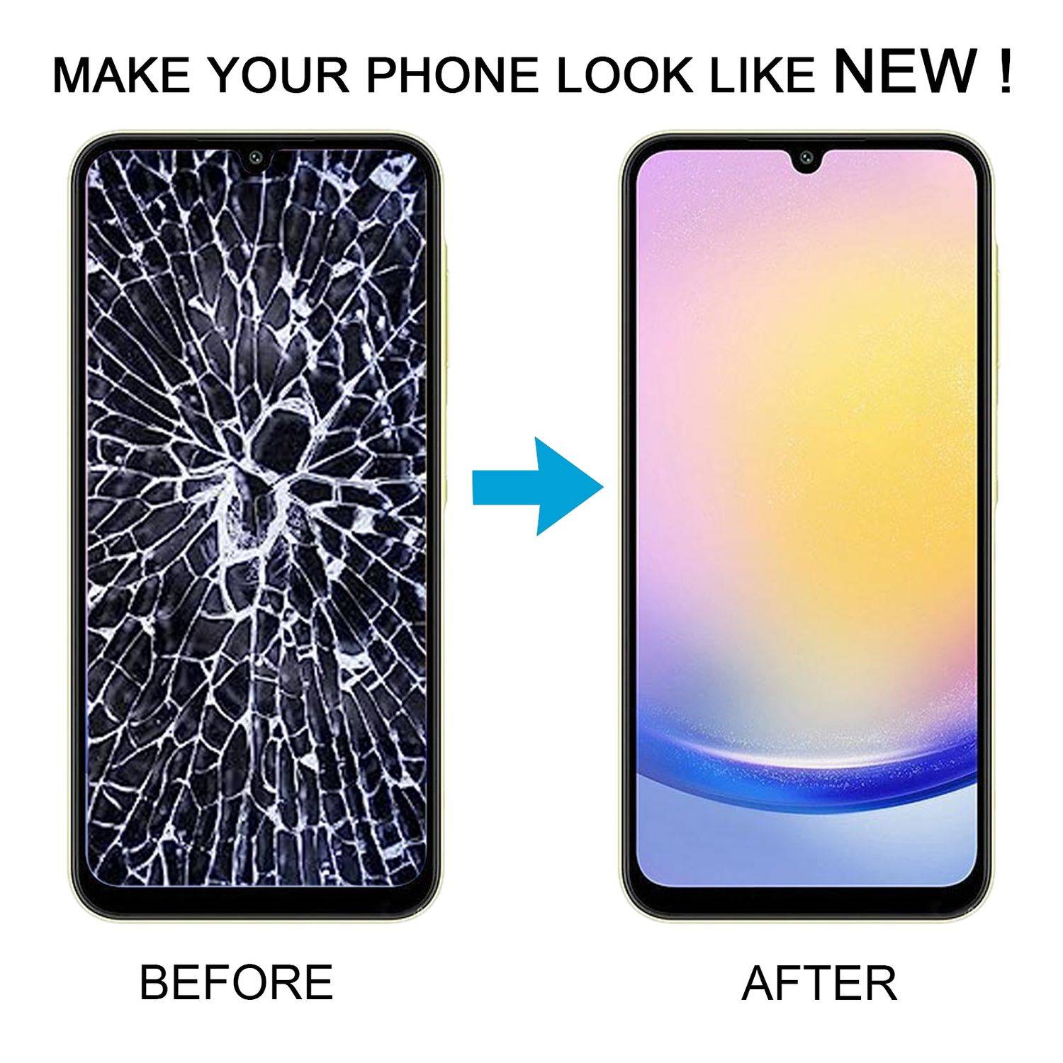 Für Samsung Galaxy A25 SM-A256B Display Full TFT LCD mit Rahmen Einheit Touch Ersatzteil Reparatur Schwarz (ohne Fingerprint)