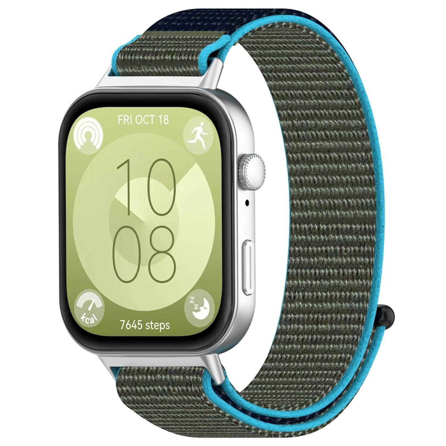 Für Huawei Watch Fit 3 Elastisches Nylon Klettverschluss Arm Band M2
