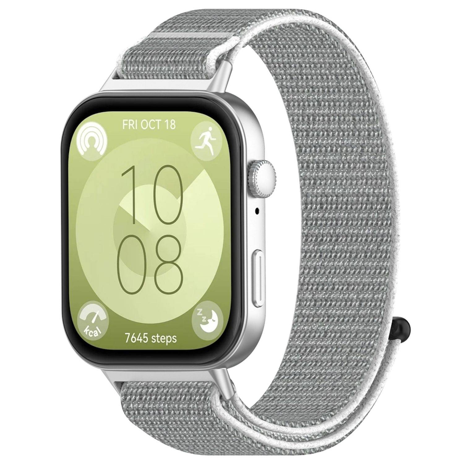 Für Huawei Watch Fit 3 Elastisches Nylon Klettverschluss Arm Band M3