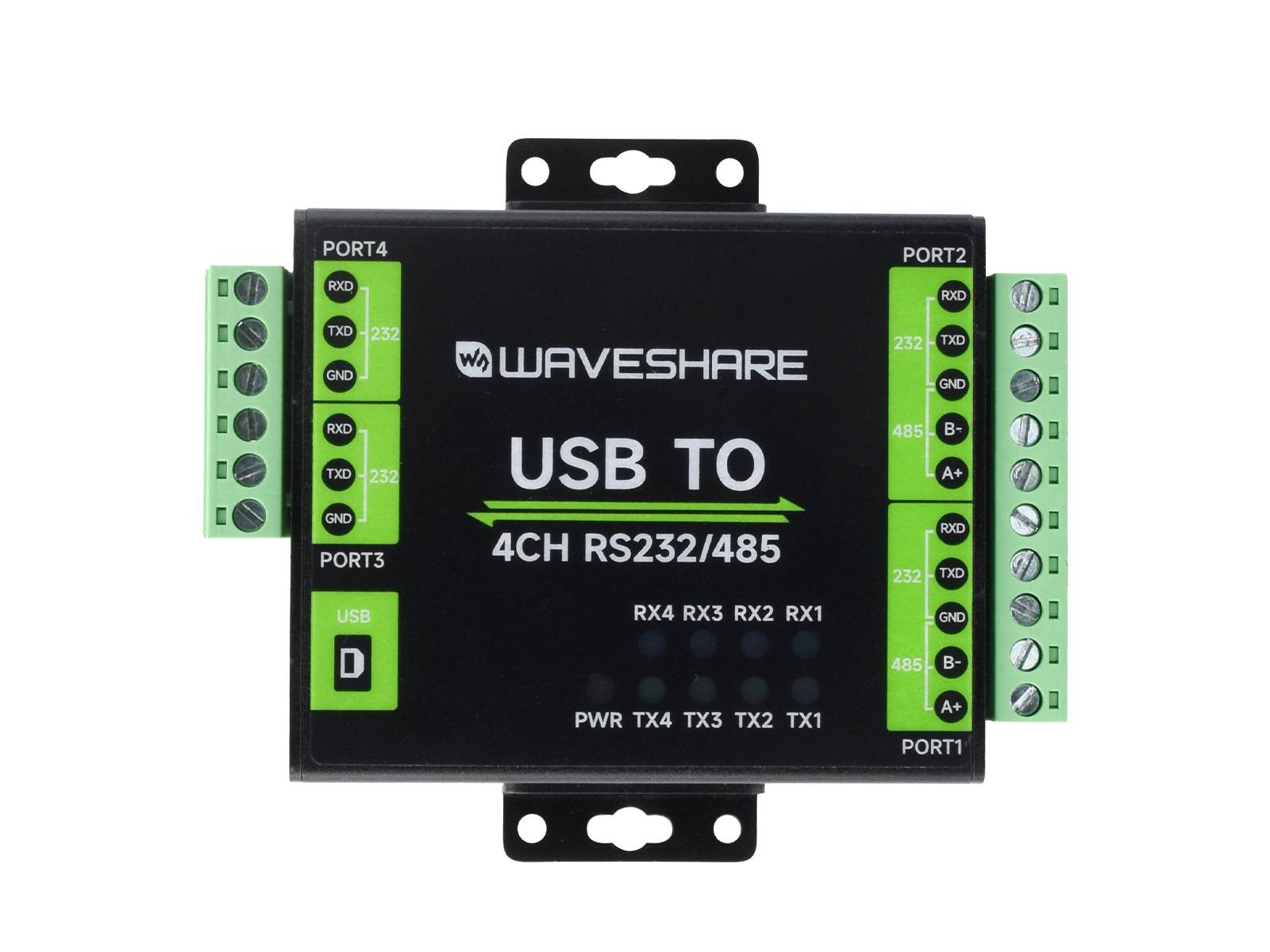 WaveShare Industrial Isolated USB to RS232/485 Converter (FT4232HL)