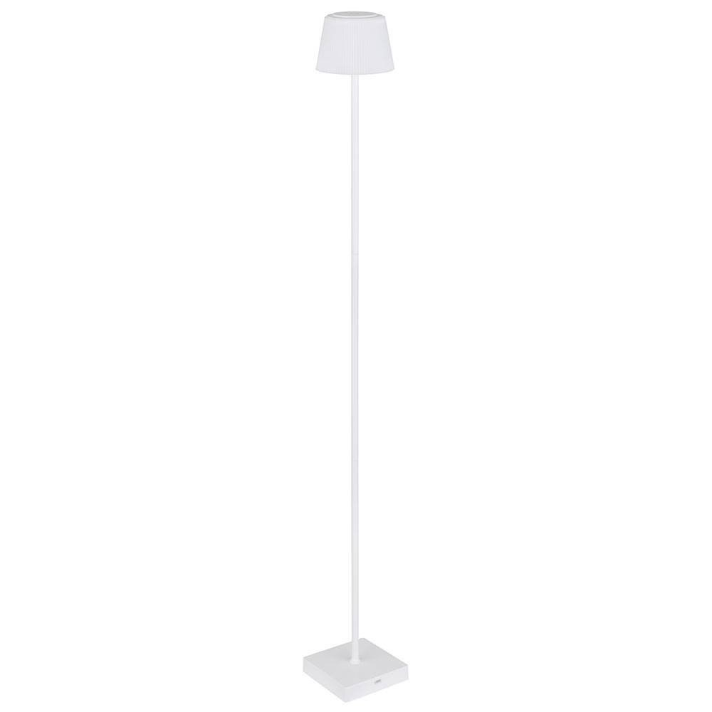 Stehlampe Stehleuchte Standleuchte Beistellleuchte Außenlampe mit Touchdimmer, Metall Kunststoff weiß, Akku CCT USB, LED 4W 200Lm 3000K, 4000K, 5000