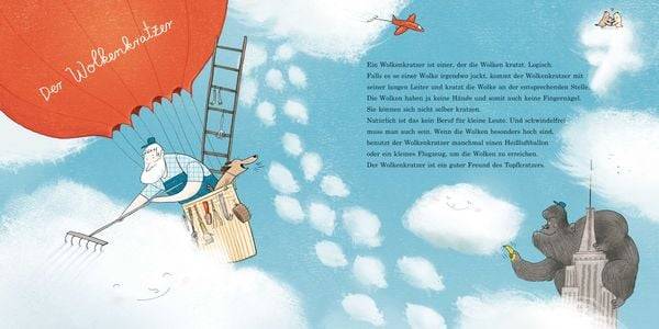 Der Wolkenkratzer schwingt die Bürste