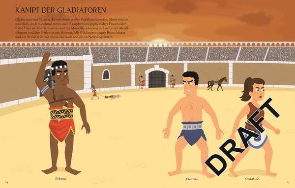 Mein Anzieh-Stickerbuch: Bei den Römern