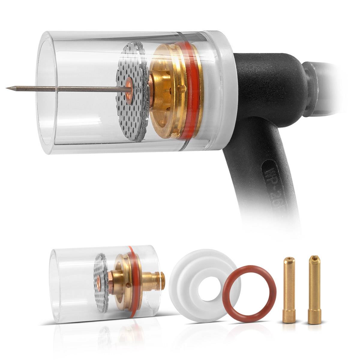 STAHLWERK WIG Verschleißteile Glas Gaslinsen Set 7-teilig