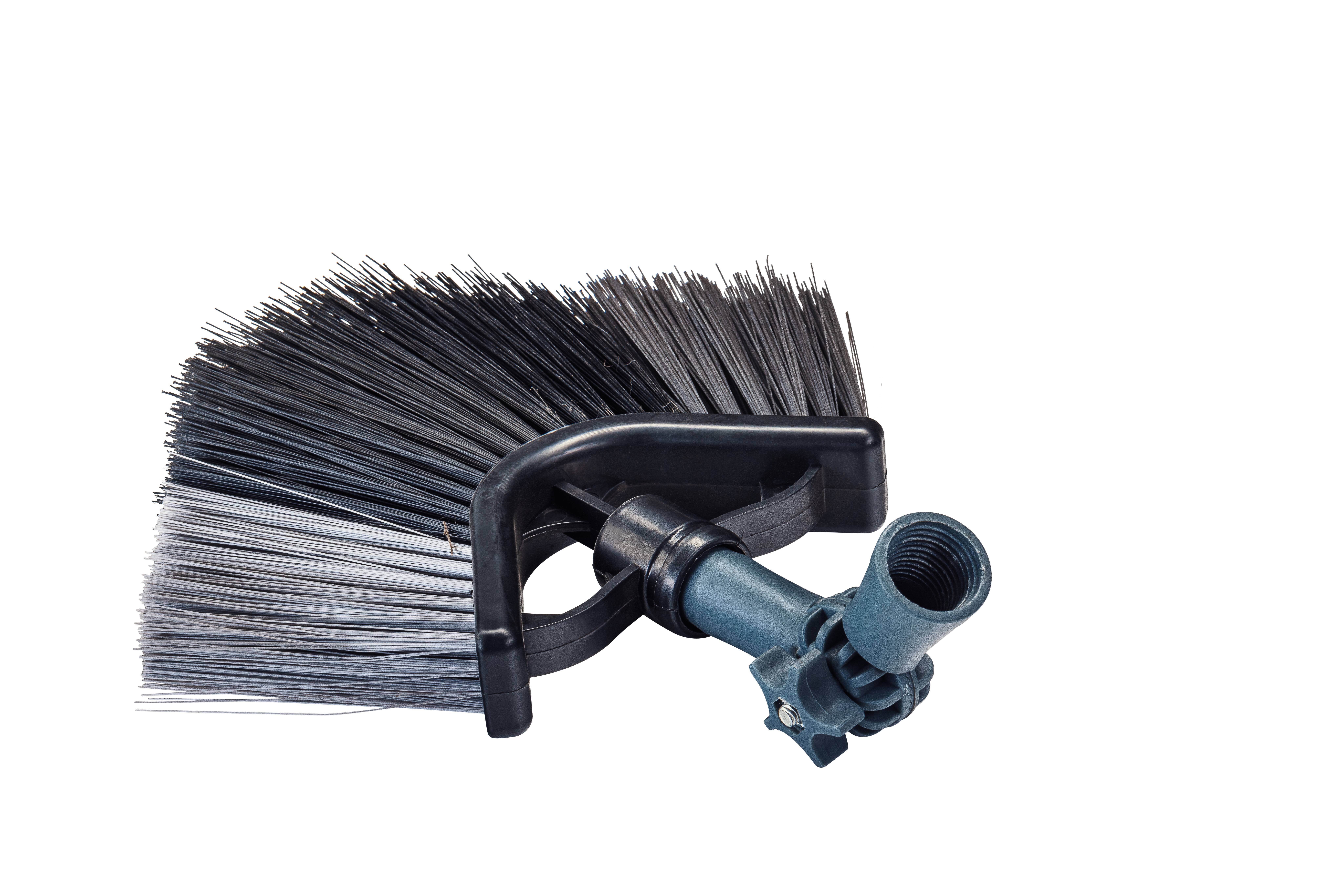 Neustanlo | Eckbesen - Dachrinnenbesen mit Teleskopstange 410 cm ausziehbar | farblich Sortiert | ideal für Fassaden- u. Dachrinnenreinigung