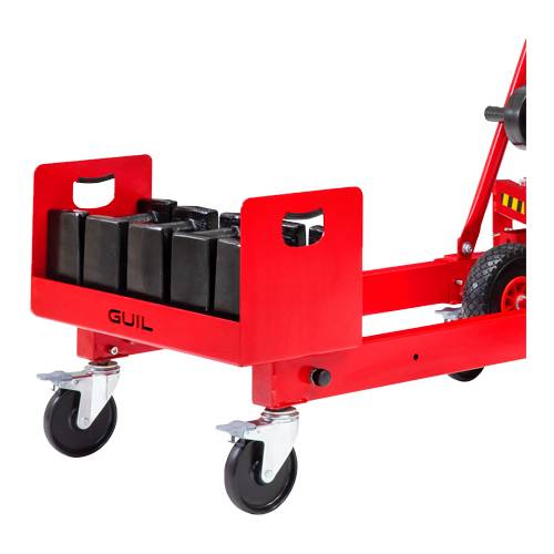 GUIL CB-01 - Stahlbehälter passend für Material-Lift TORO-B /-C /-D Serie (Aufnahme 5x Gegengewicht) - in rot