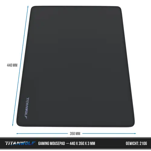 Titanwolf XL Speed Gaming Mauspad - 44 x 35 x 0,3 cm Mousepad / Präzision und Geschwindigkeit Titanwolf XL Speed Gaming Mauspad - 44 x 35 x 0,3 cm Mousepad / Präzision und Geschwindigkeit