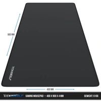 Titanwolf Gaming Mauspad, XXL Speed Gaming Mousepad / Extragroße Fläche von 900 x 400mm, Titanwolf Logo Titanwolf Gaming Mauspad, XXL Speed Gaming Mousepad / Extragroße Fläche von 900 x 400mm, Titanwolf Logo