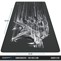 Titanwolf Gaming Mauspad, 900 x 400mm XXL Mousepad, verbessert Präzision & Geschwindigkeit, schwarz Titanwolf Gaming Mauspad, 900 x 400mm XXL Mousepad, verbessert Präzision & Geschwindigkeit, schwarz