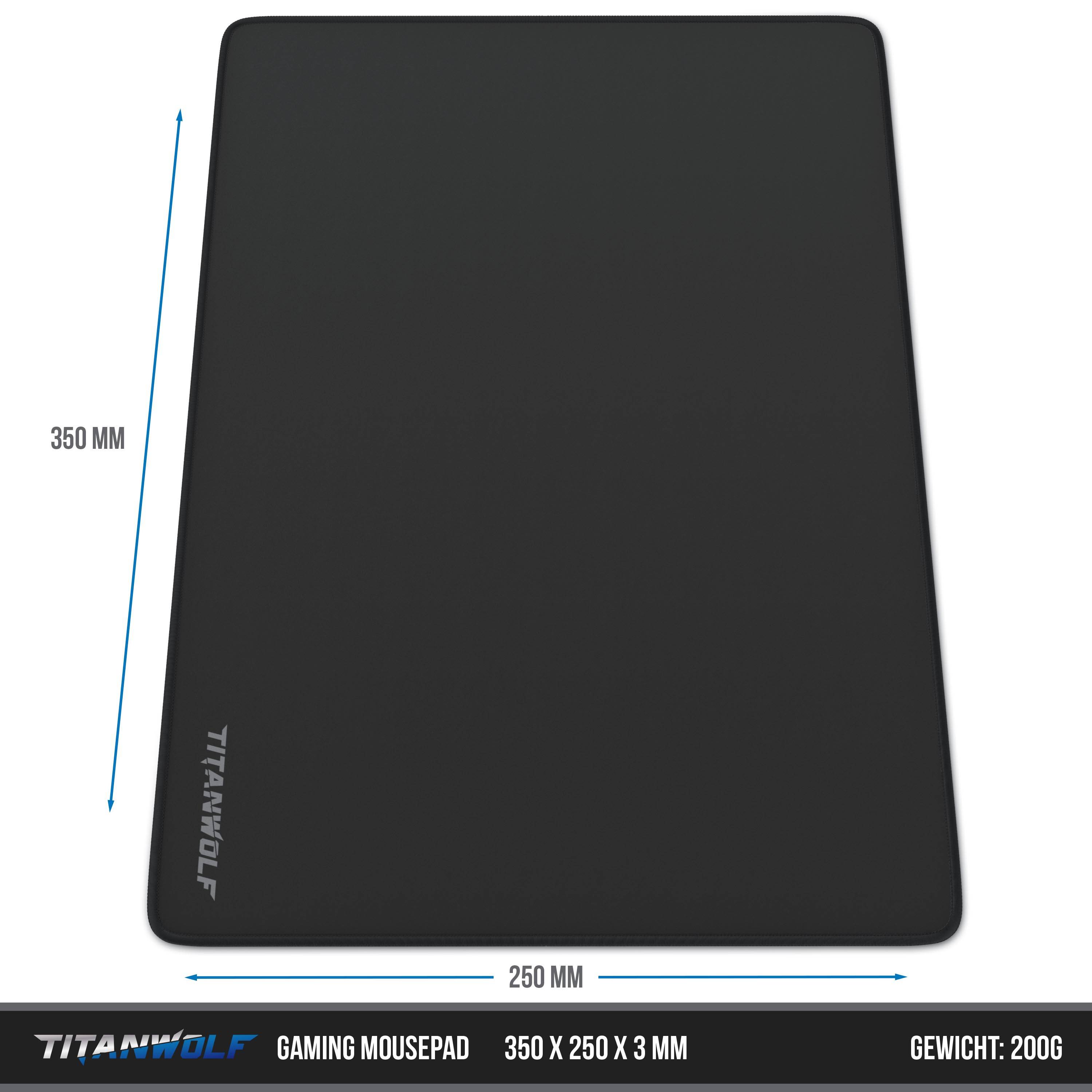 Titanwolf Speed Gaming Mauspad 350 x 250mm Mousepad / 3mm Höhe / rutschfest / strapazierfähig