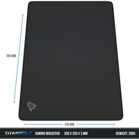 Titanwolf Gaming Mauspad, Speed Gaming Mousepad 250 x 350mm mit gummierter Rückseite, kleines Wolfsmotiv Titanwolf Gaming Mauspad, Speed Gaming Mousepad 250 x 350mm mit gummierter Rückseite, kleines Wolfsmotiv