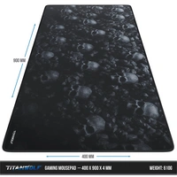 Titanwolf Gaming Mauspad XXL, glattes Stoffgewebe, Speed Mousepad 900 x 400mm große Fläche, Skulls Titanwolf Gaming Mauspad XXL, glattes Stoffgewebe, Speed Mousepad 900 x 400mm große Fläche, Skulls