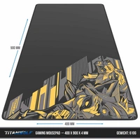 Titanwolf Gaming Mauspad XXL, glattes Stoffgewebe, Speed Mousepad 900 x 400mm große Fläche, Vector Gelb Titanwolf Gaming Mauspad XXL, glattes Stoffgewebe, Speed Mousepad 900 x 400mm große Fläche, Vector Gelb