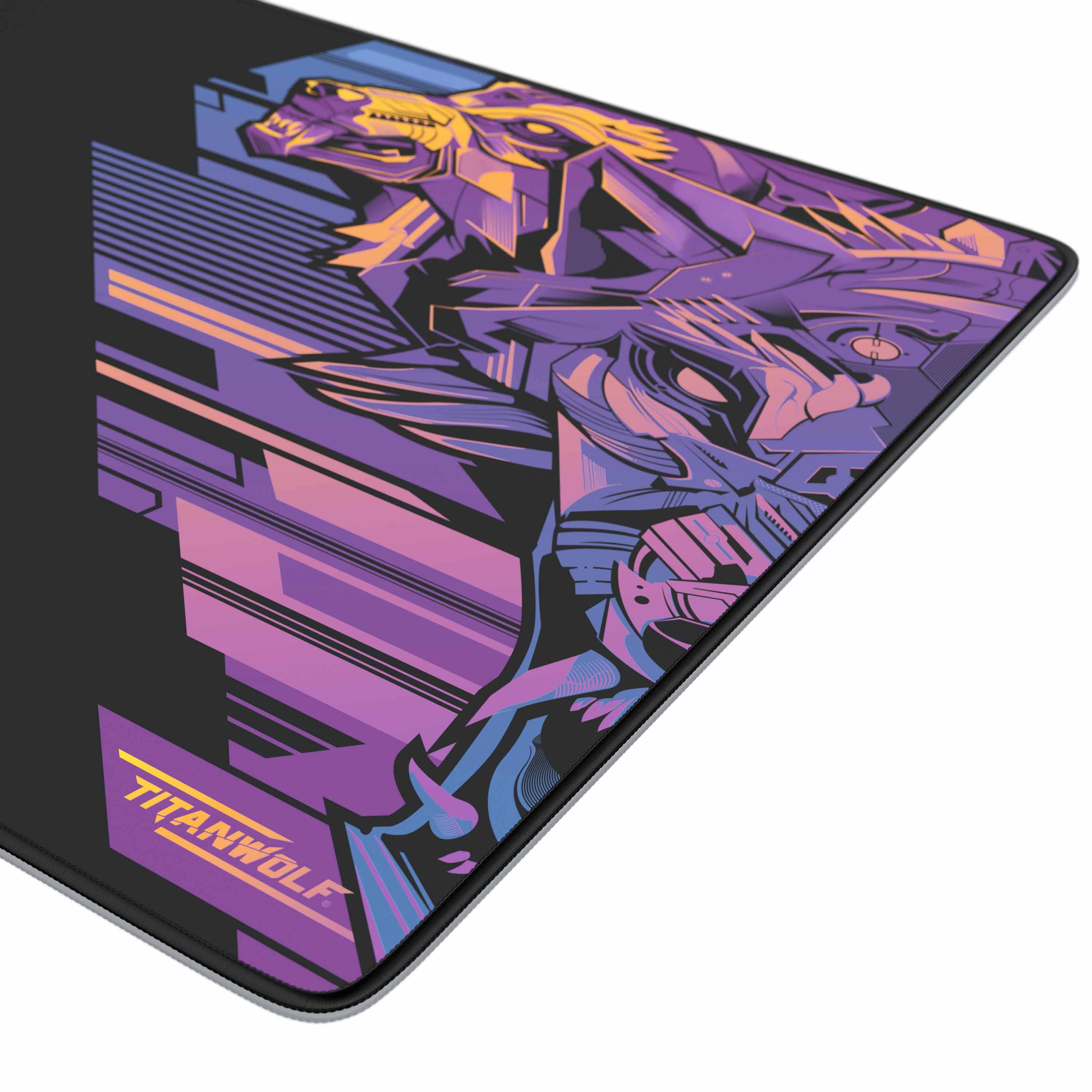 Titanwolf Gaming Mauspad XXL, glattes Stoffgewebe, Speed Mousepad 900 x 400mm große Fläche, Vector Gradient