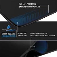 Titanwolf XXL Speed Gaming Mauspad aus Mircofaser Mousepad 900 x 600 mm / Schreibtischunterlage Titanwolf XXL Speed Gaming Mauspad aus Mircofaser Mousepad 900 x 600 mm / Schreibtischunterlage