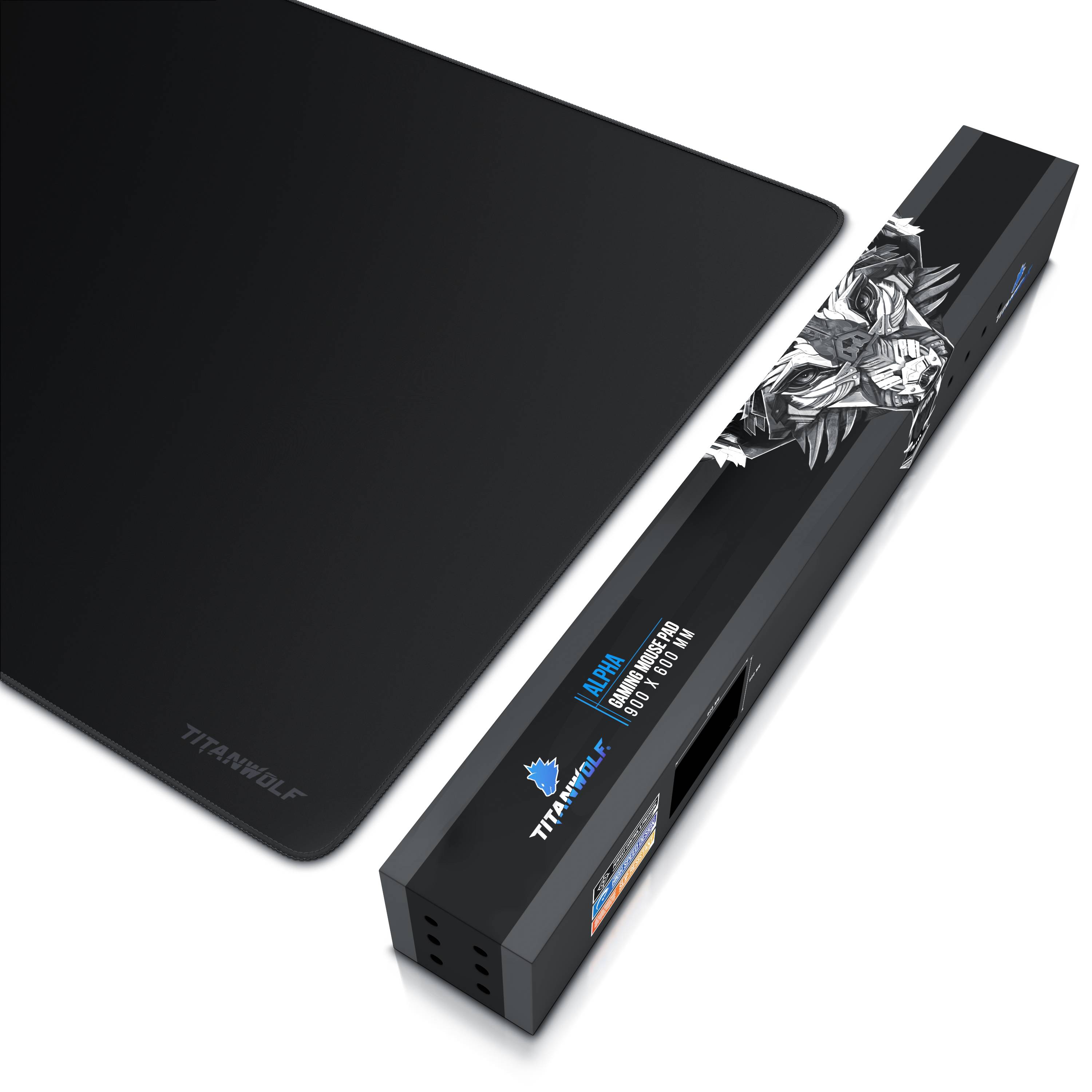Titanwolf XXL Speed Gaming Mauspad aus Mircofaser Mousepad 900 x 600 mm / Schreibtischunterlage